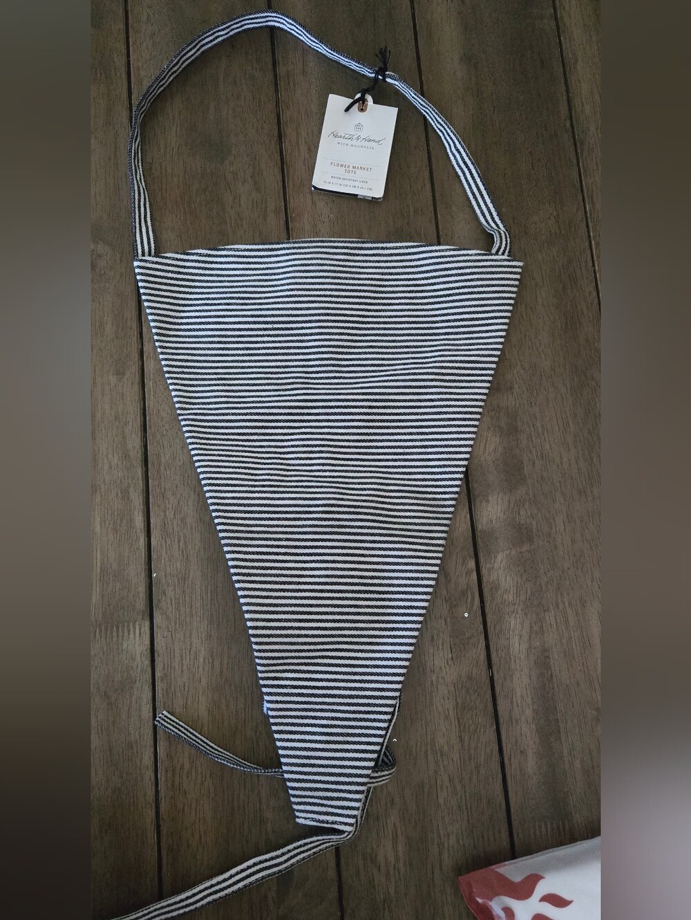 Hearth & Hand Black and White Striped Hanging Banner